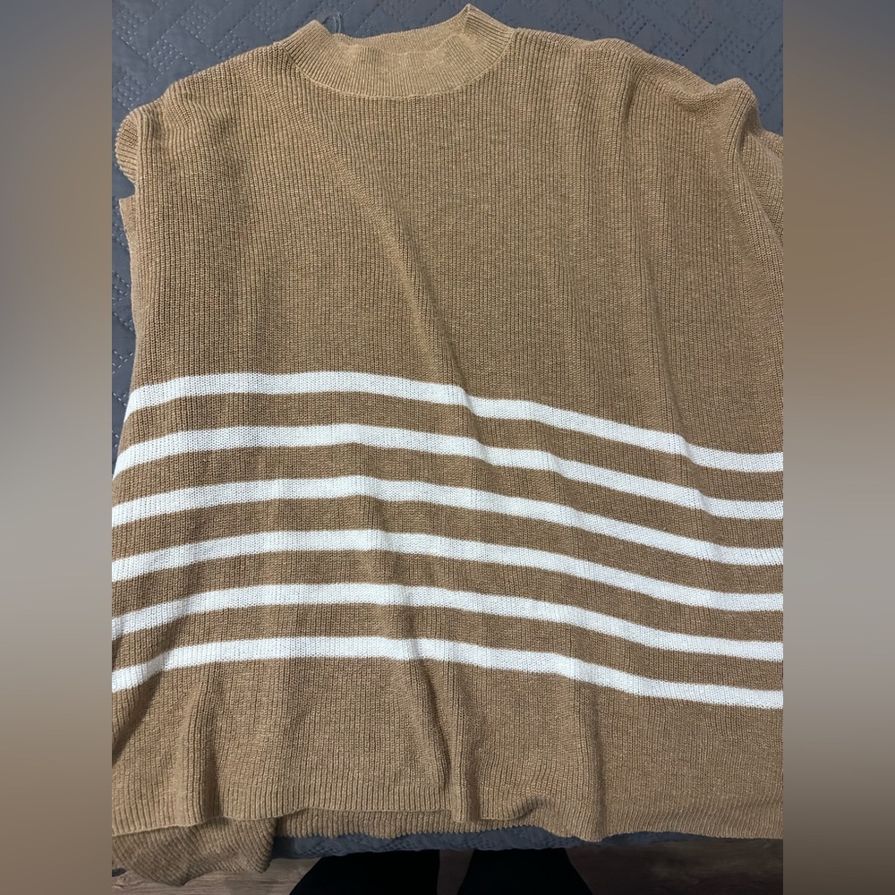J. Crew Tan Knit Poncho